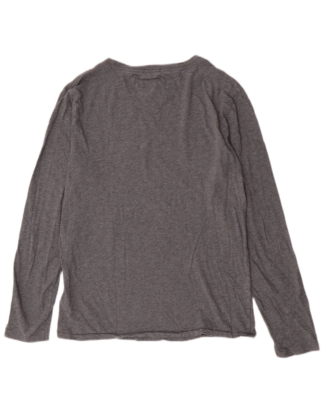 Tommy Hilfiger Mens Graphic Top Long Sleeve Small Grey Cotton