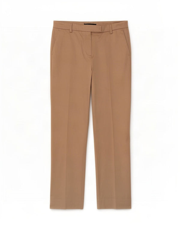 Marks & Spencer Womens Slim Chino Trousers UK 10 Small W30 L27 Beige Cotton