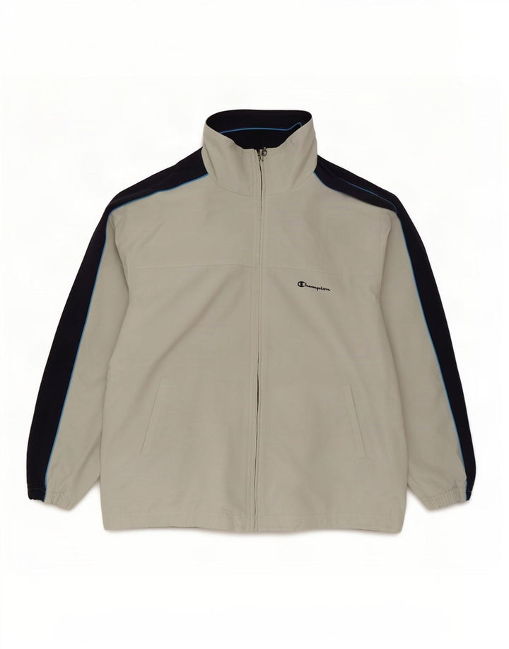 Champion Mens Tracksuit Top Jacket Large White Colourblock