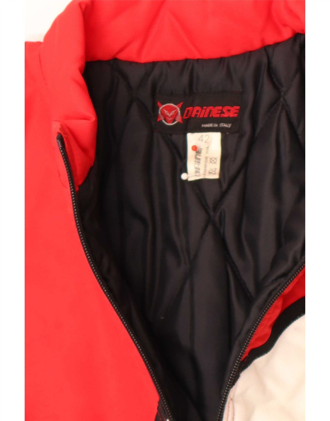 Dainese Mens Graphic Racer Jacket IT 42 XS Red Colourblock Polyamide
