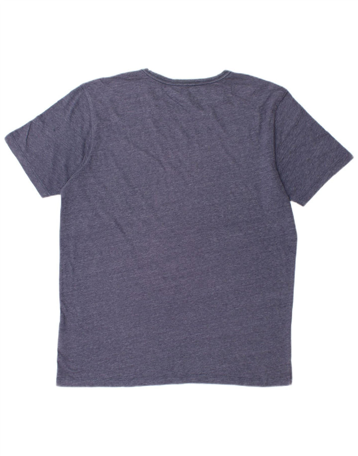 ANIMAL Mens Graphic T-Shirt Top Large Navy Blue Polyester