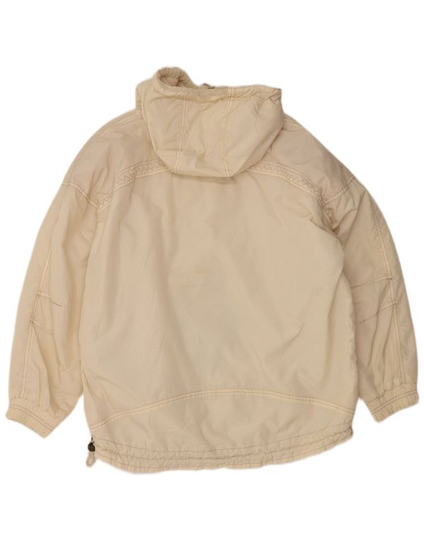 Silvy Womens Hooded Anorak Jacket EU 38 Medium Off White Paisley