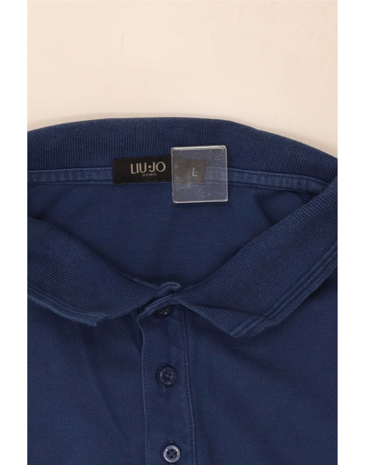Liu Jo Mens Polo Shirt Large Blue