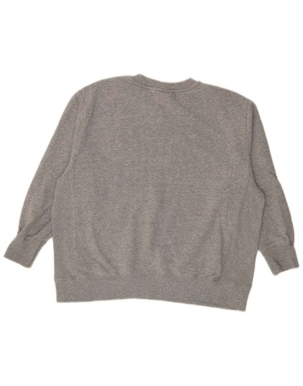 Zara Womens Harvard Graphic Oversized Sweatshirt Jumper UK 10 Small Grey