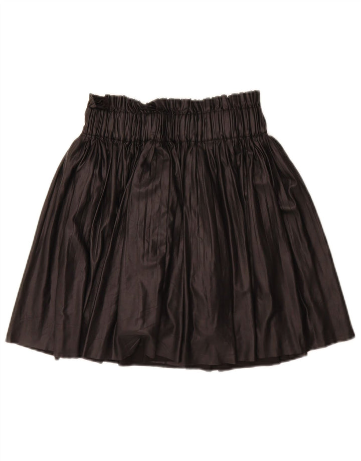 ZARA Womens Pleated Skirt Small W26 Black Polyester