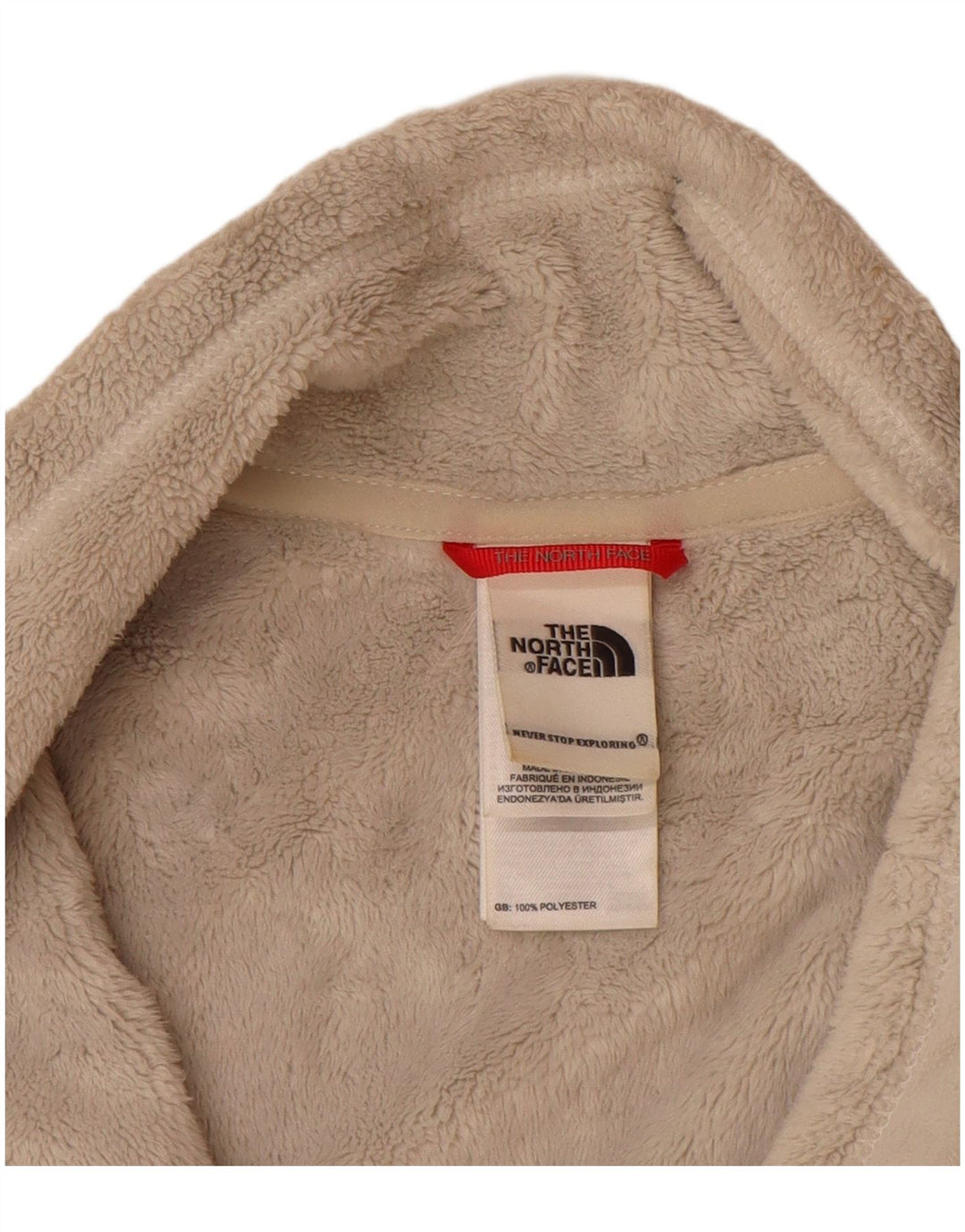 The North Face Womens Tracksuit Top Jacket UK 14 Medium Beige Polyester