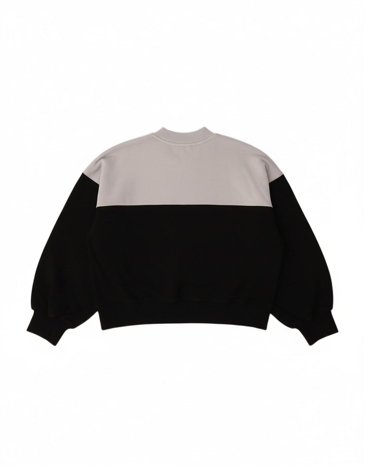 CHAMPION Womens Crazy Pattern Sweatshirt Jumper UK 14 Medium Black Sports