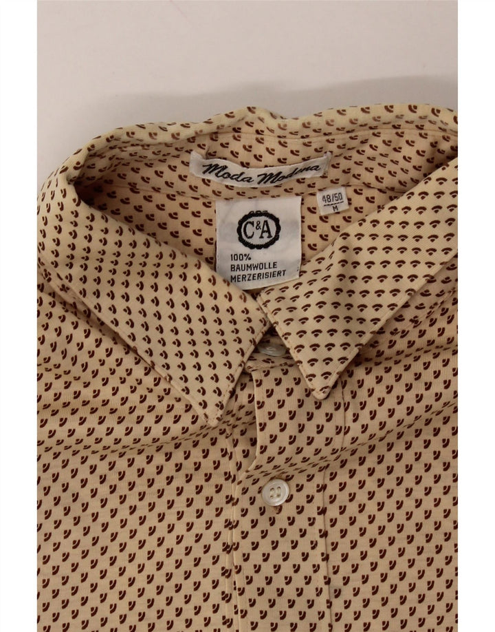 C & A Mens Abstract Pattern Pullover Shirt IT 48/50 Medium Beige Vintage C & A and Second-Hand C & A from Messina Hembry 