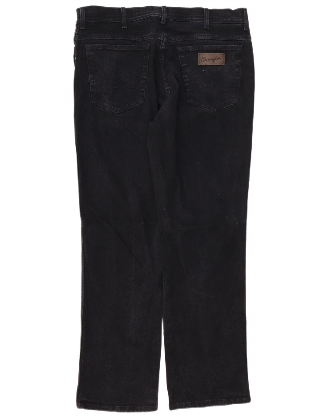 WRANGLER Mens Texas Straight Jeans W38 L32 Black Cotton