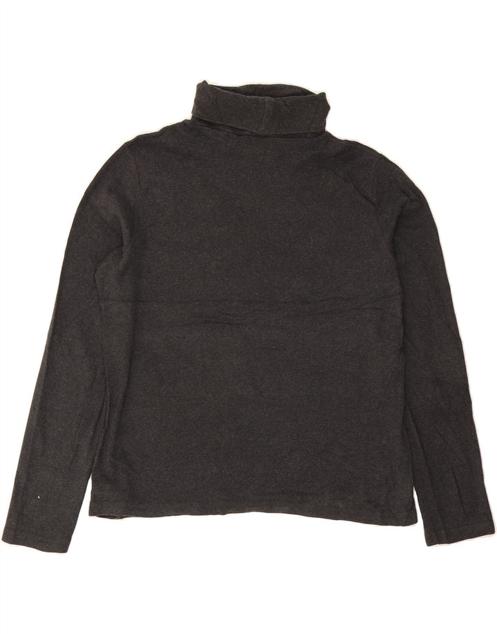 EDDIE BAUER Womens Roll Neck Jumper Sweater UK 14 Medium Grey Cotton Vintage Eddie Bauer and Second-Hand Eddie Bauer from Messina Hembry 