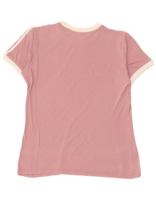 Adidas Womens T-Shirt Top UK 12 Medium Pink