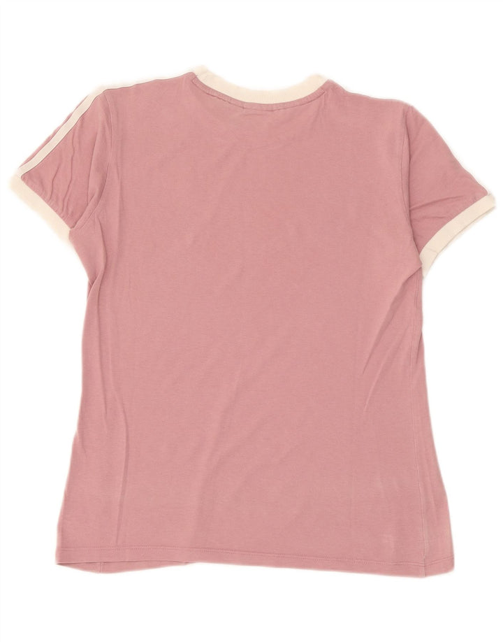 Adidas Womens T-Shirt Top UK 12 Medium Pink