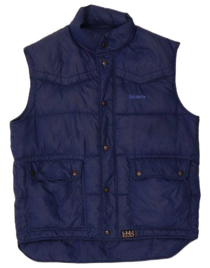 Dolomite Mens Padded Gilet UK 38 Medium Navy Blue Polyester