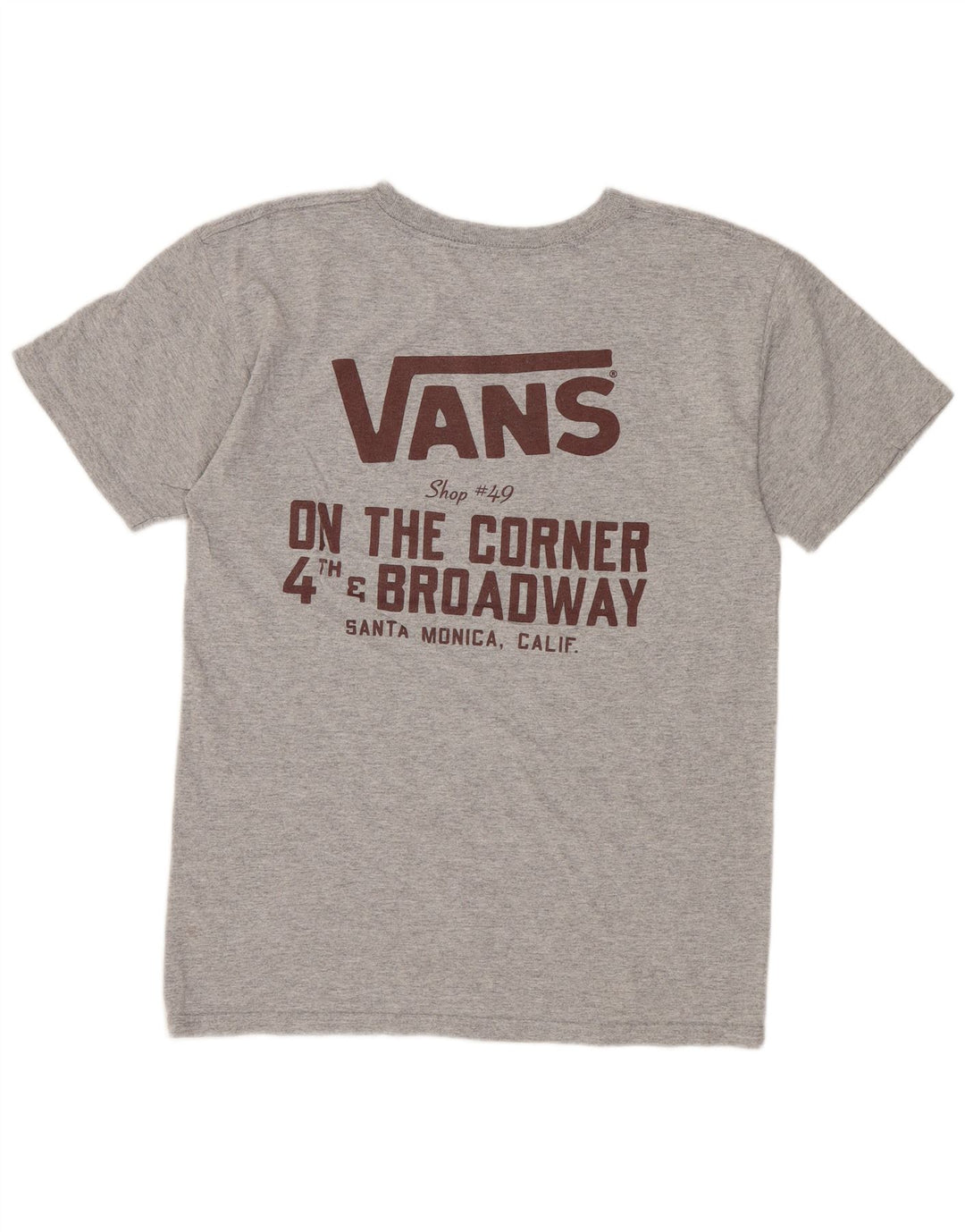 VANS Womens Graphic T-Shirt Top UK 10 Small Grey Cotton