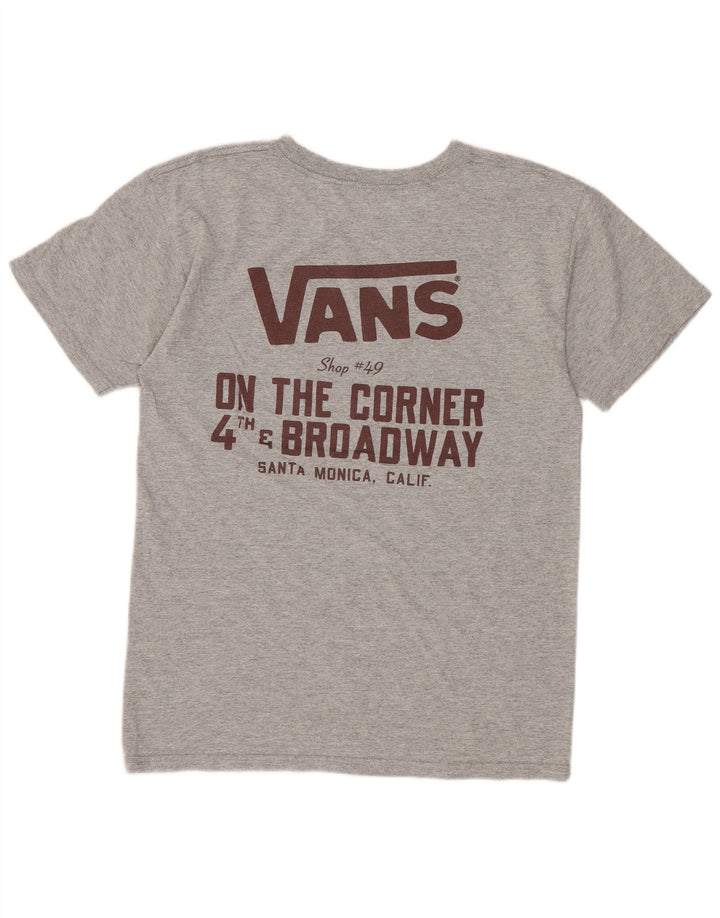 VANS Womens Graphic T-Shirt Top UK 10 Small Grey Cotton