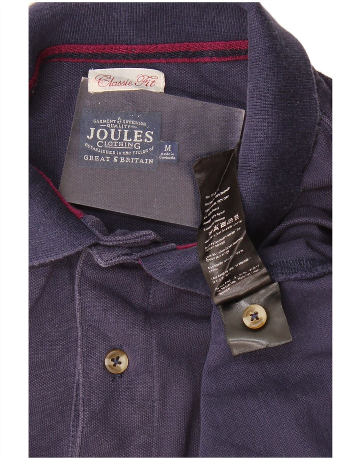JOULES Mens Classic Fit Polo Shirt Medium Navy Blue Cotton