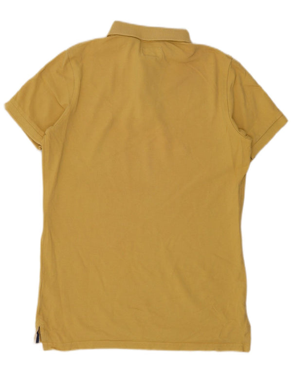 Superdry Mens Polo Shirt Medium Yellow Cotton