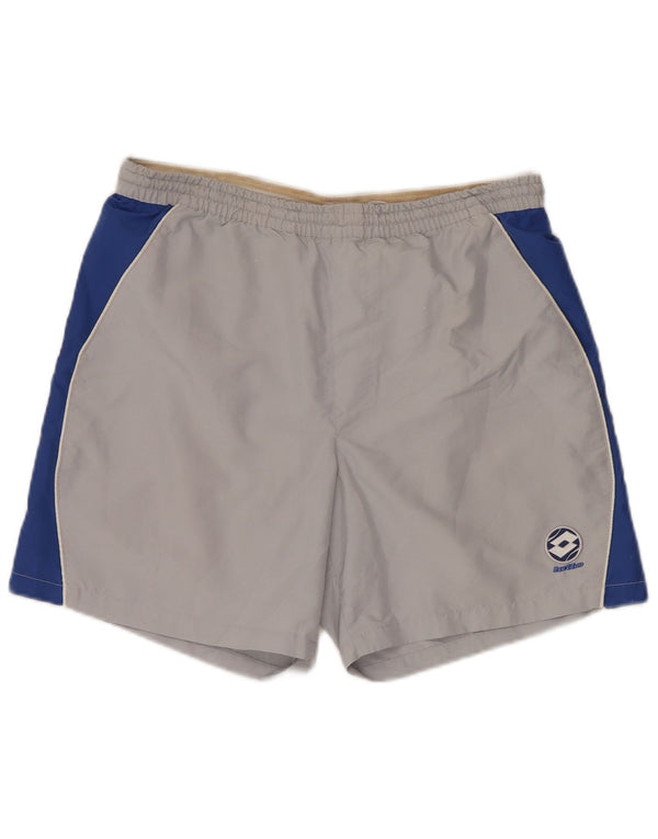 LOTTO Mens Sport Shorts UK 38/40 Medium Grey Colourblock Polyester