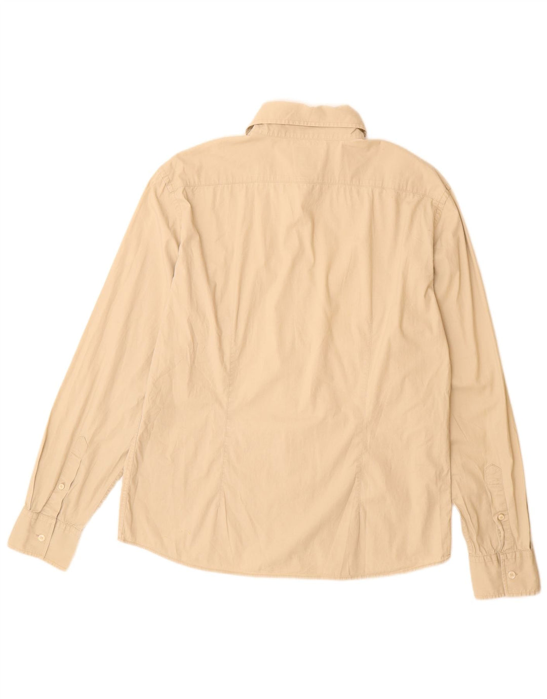 Gas Mens Shirt XL Beige Cotton