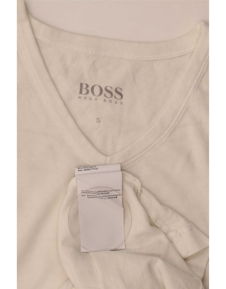 Hugo Boss Mens T-Shirt Top Small White Cotton