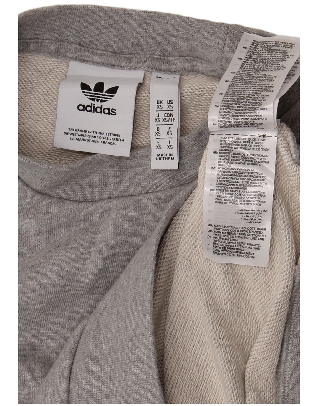ADIDAS Mens Graphic Sweatshirt Jumper XS Grey Cotton