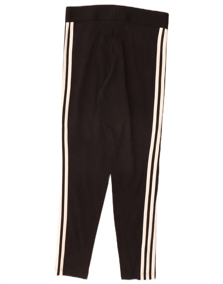 ADIDAS Womens Leggings UK 8/10 Small  Black Cotton