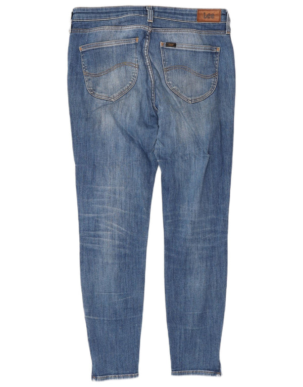 Lee Womens Scarlett Cropped Skinny Jeans W30 L26 Blue Cotton