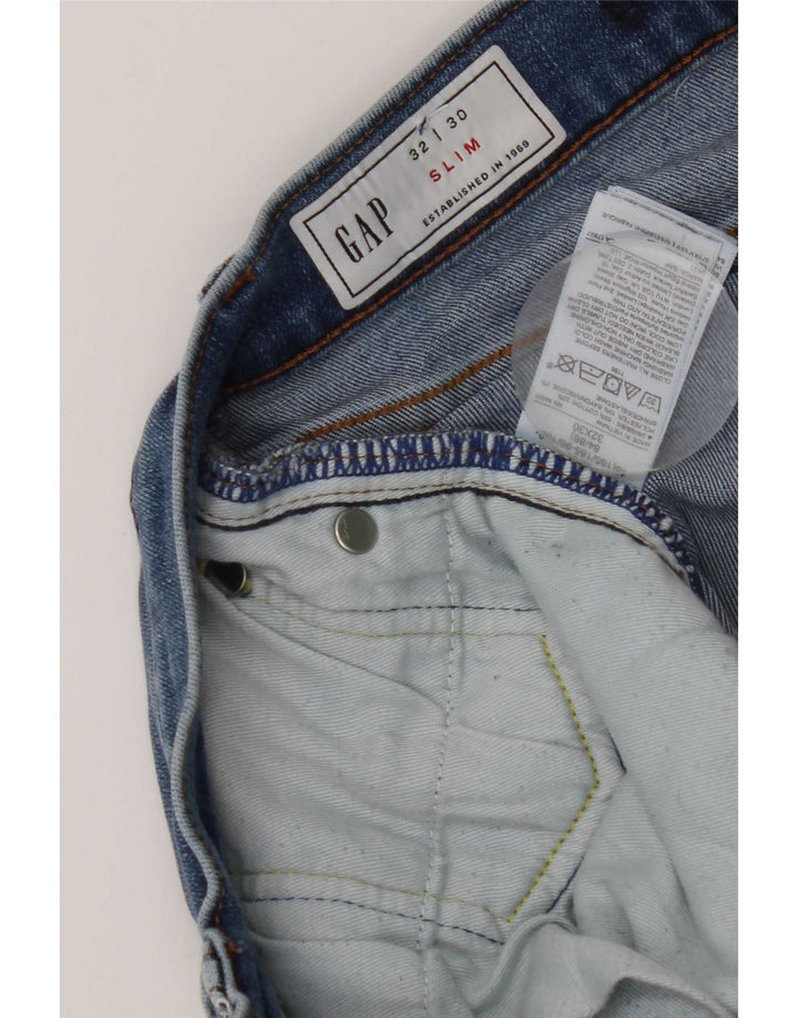 Gap Womens Slim Jeans W32 L30 Blue Cotton