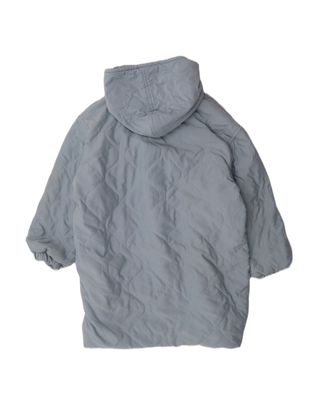 TRUSSARDI JEANS Womens Oversized Hooded Padded Coat UK 14 Medium Blue
