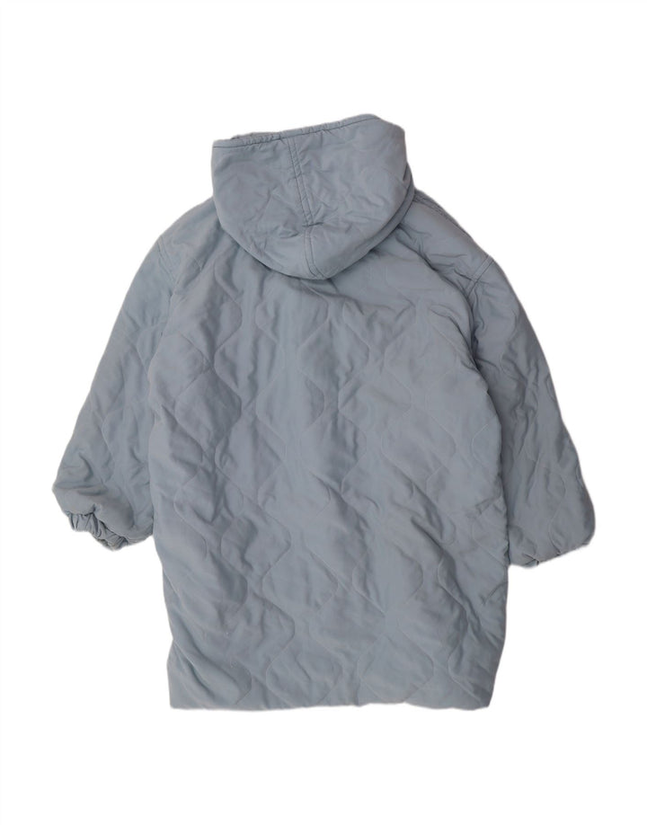 TRUSSARDI JEANS Womens Oversized Hooded Padded Coat UK 14 Medium Blue