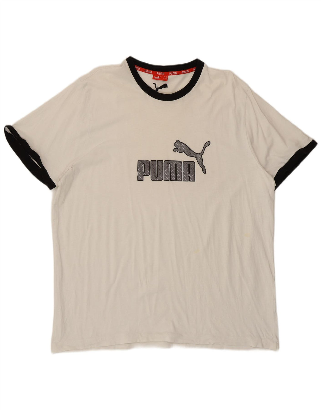 Puma Mens Graphic T-Shirt Top 2XL White