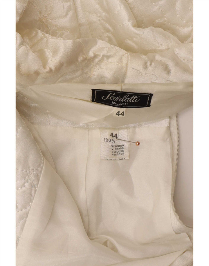 Vintage Womens 2 Piece Skirt Set IT 44 Medium W28 White Viscose