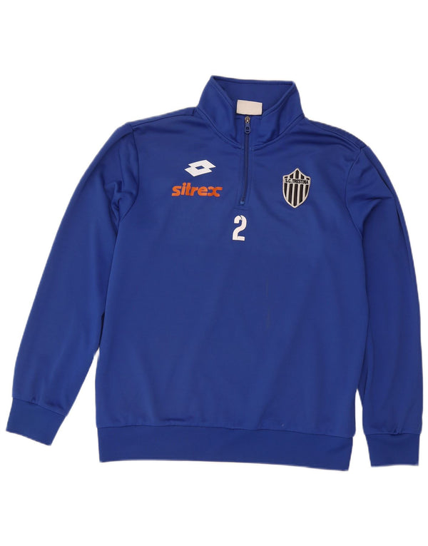Lotto Mens S.C. Trestina Graphic Zip Neck Sweatshirt Jumper Large Blue