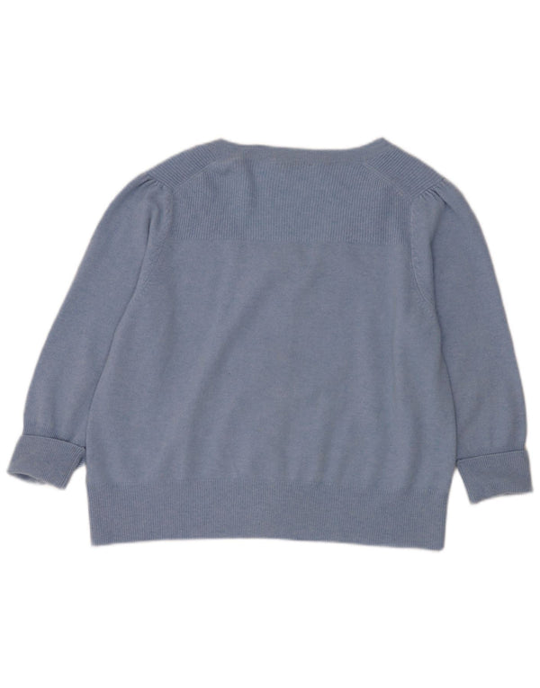 Marks & Spencer Womens Cardigan Sweater UK 22 3XL Blue Cashmere
