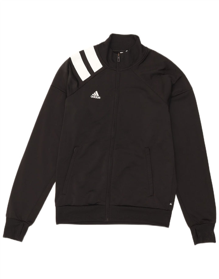 Adidas Mens Tracksuit Top Jacket Medium Black Colourblock Polyester