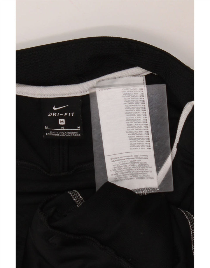 NIKE Mens Tracksuit Top Jacket Medium Black Colourblock Polyester