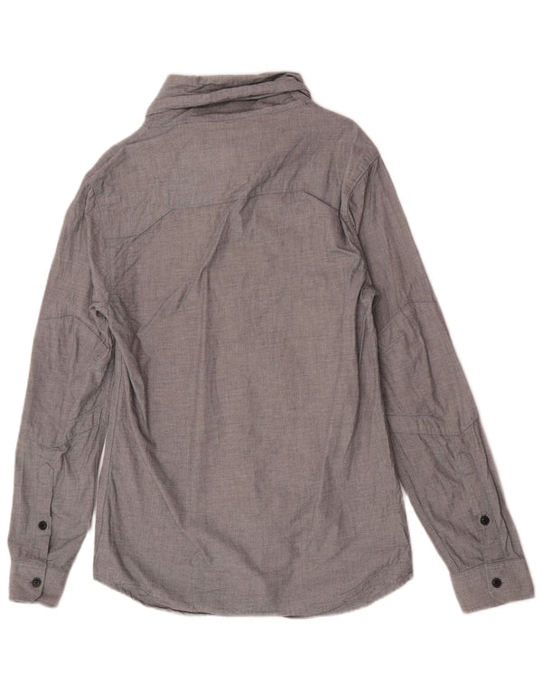 Jack & Jones Mens Roll Neck Shirt Small Grey Cotton