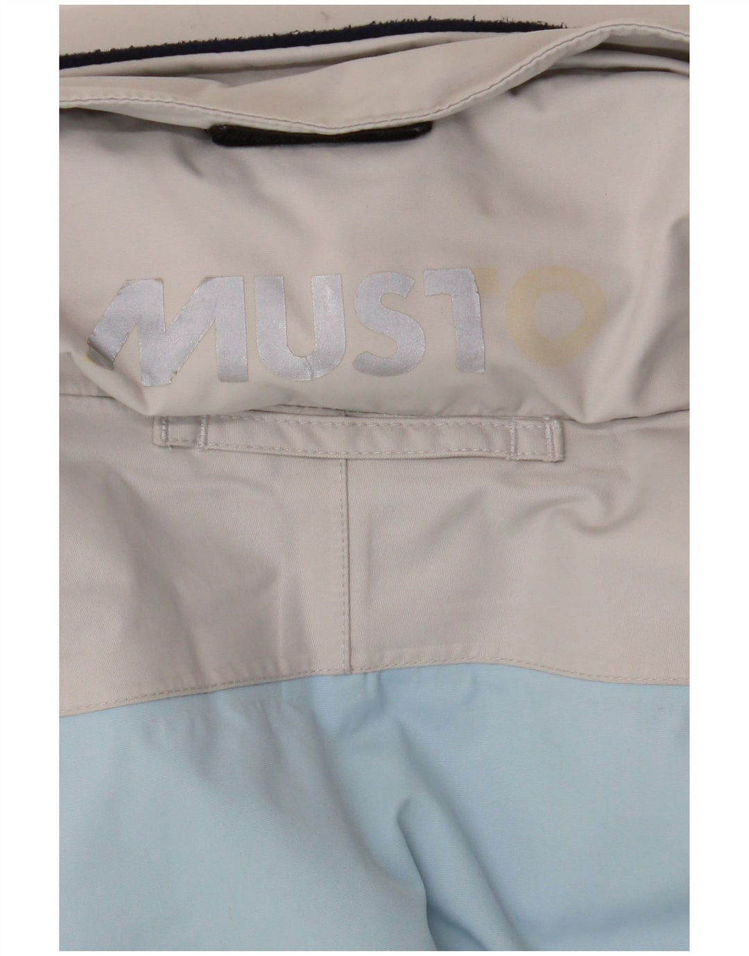 Musto Womens Hooded Oversized Rain Jacket UK 10 Small Blue Colourblock