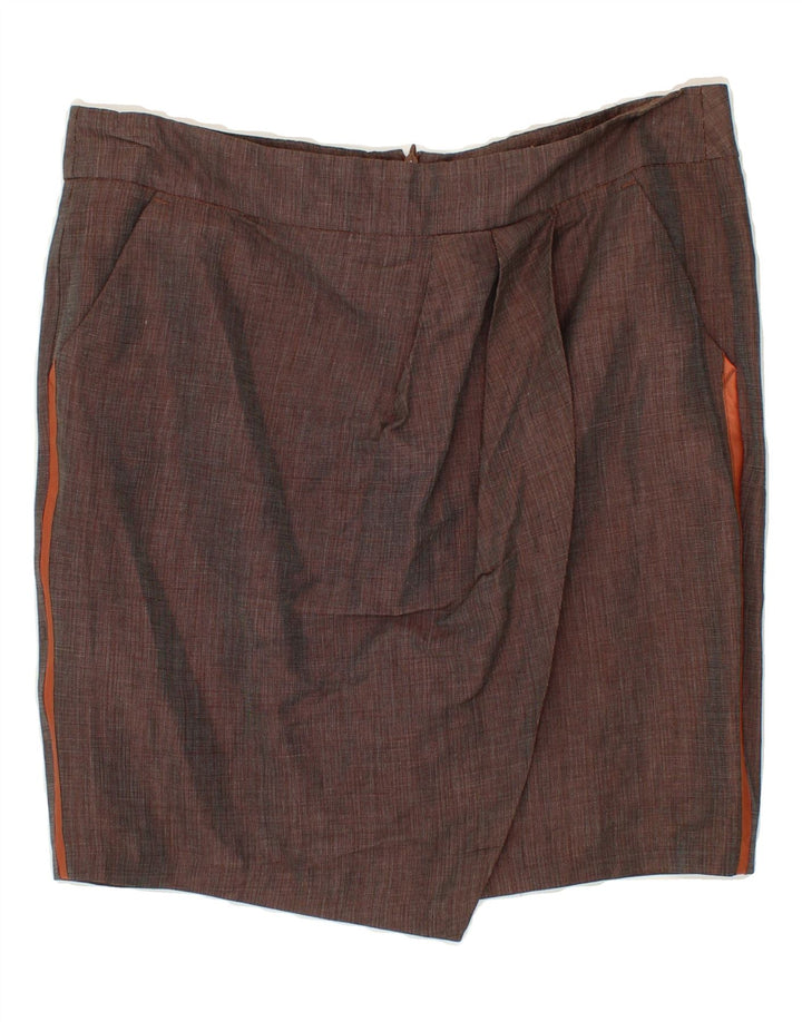 BENETTON Womens Asymmetrical Skirt W32 Large  Brown Vintage Benetton and Second-Hand Benetton from Messina Hembry 