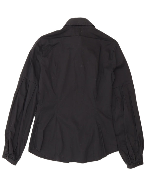 Benetton Womens Shirt UK 12 Medium Black