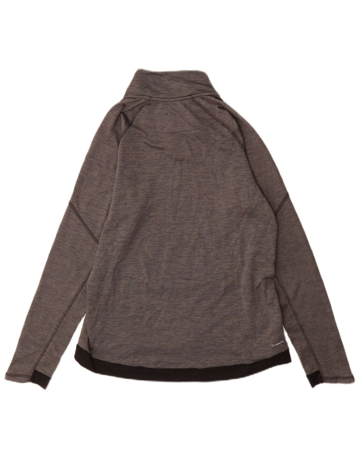Champion Womens Performance Pullover Tracksuit Top UK 16 Large Grey Striped