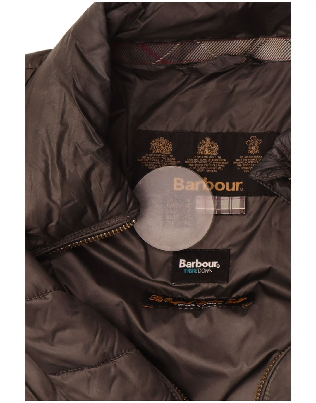Barbour Womens Padded Jacket UK 12 Medium Grey Polyamide