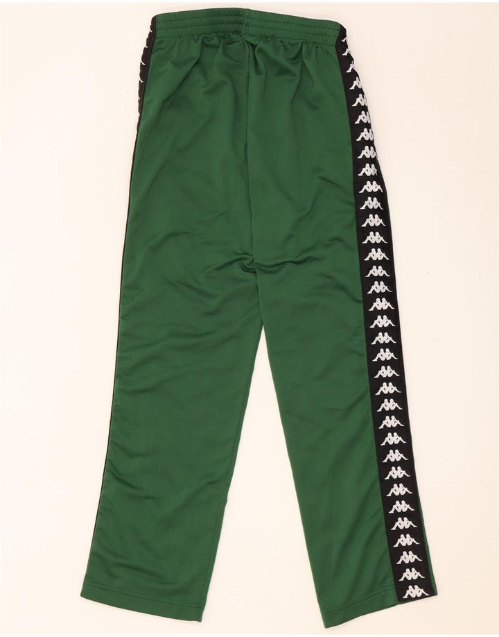 Kappa Mens Graphic Tracksuit Trousers Medium Green Colourblock Polyester