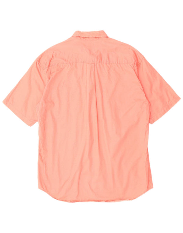 Dockers Mens Short Sleeve Shirt Medium Pink Cotton