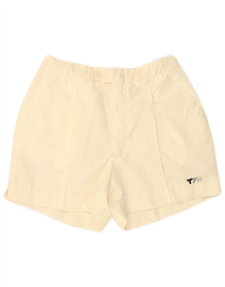 VINTAGE Womens Chino Shorts W26 Small Off White