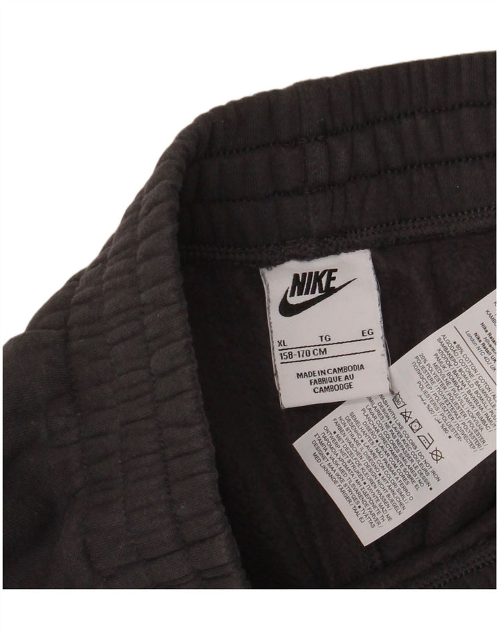 NIKE Boys Graphic Sport Shorts 13-14 Years XL Black Cotton