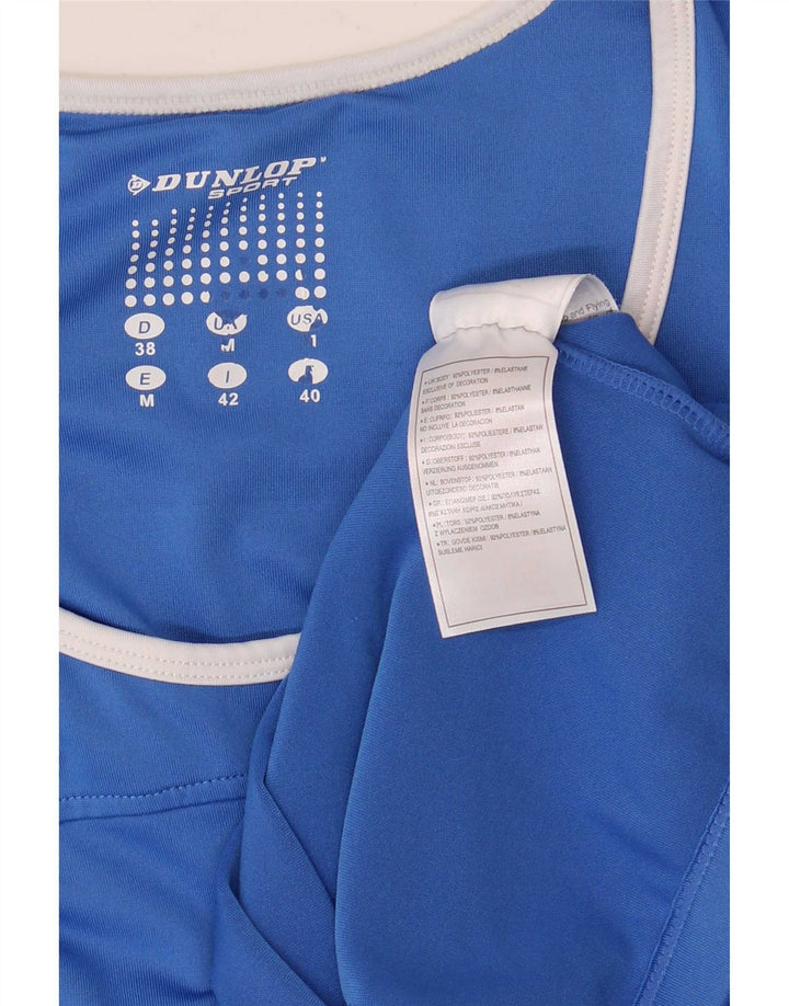 Dunlop Womens Vest Top UK 12 Medium Blue Colourblock Polyester