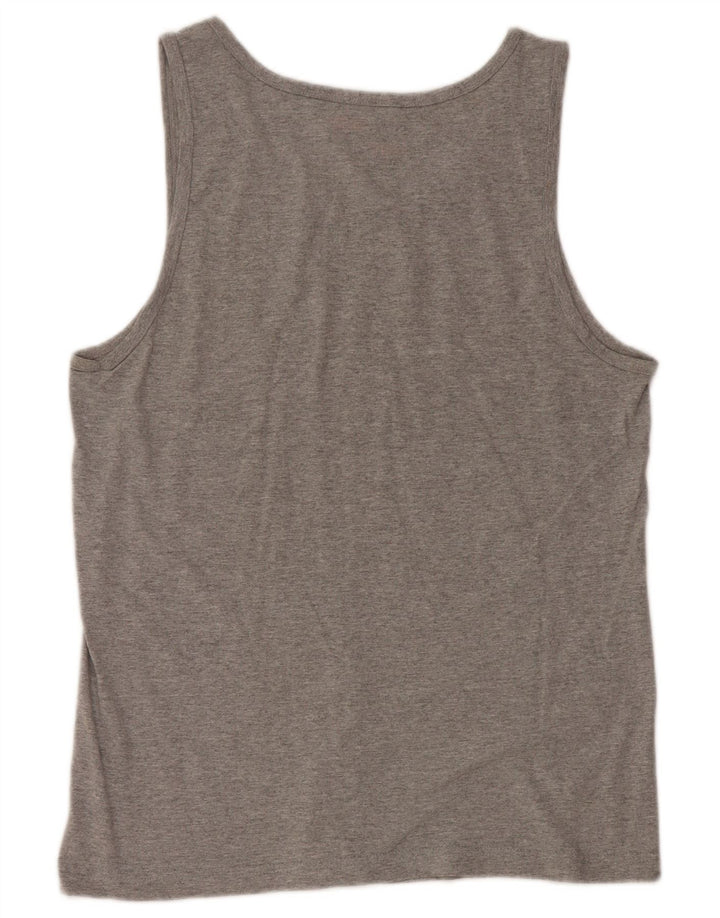 Vans Mens Classic Fit Graphic Vest Top Medium Grey Cotton