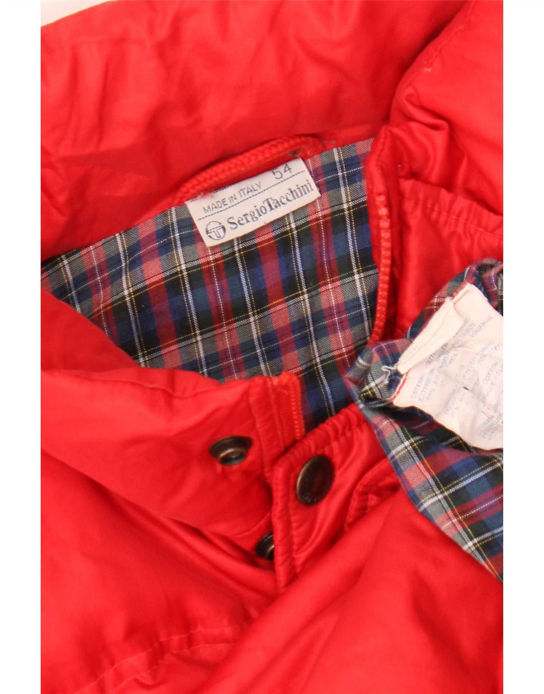 Sergio Tacchini Mens Padded Jacket IT 54 2XL Red Polyamide