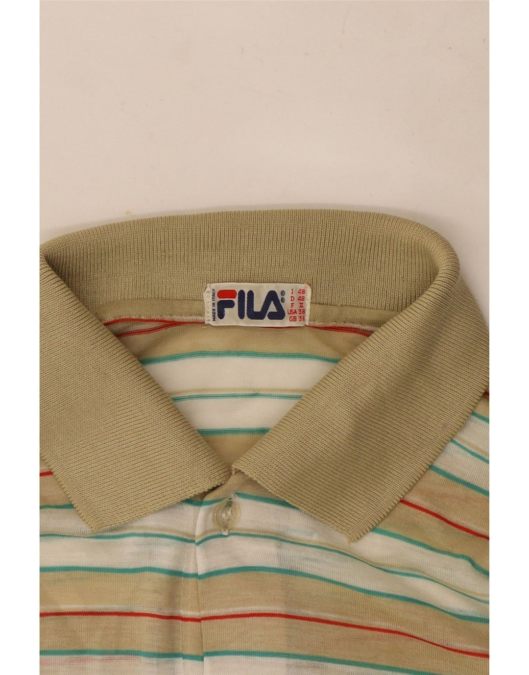 Fila Mens Polo Shirt UK 36 Small Multicoloured Striped